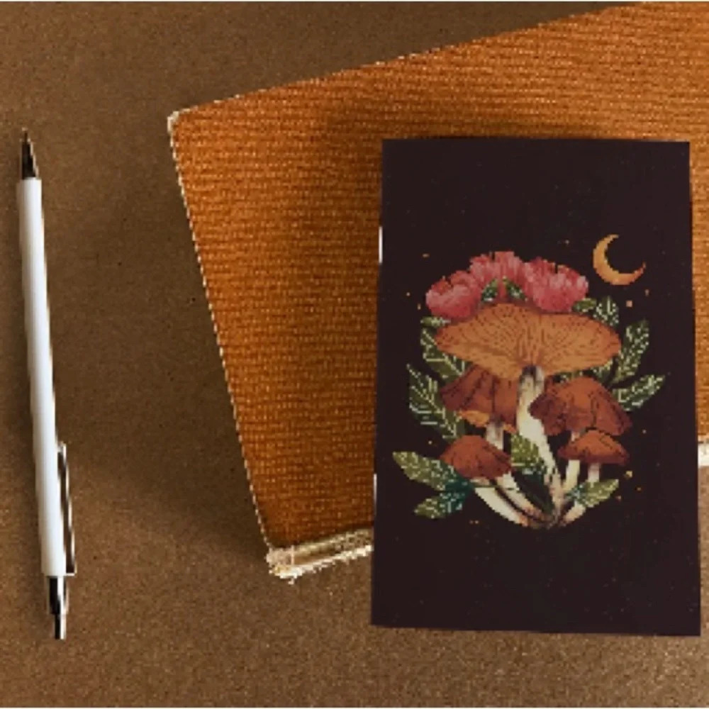 Denik MIDNIGHT MUSHROOM POCKET NOTEBOOK, NWT - Picture 2 of 4
